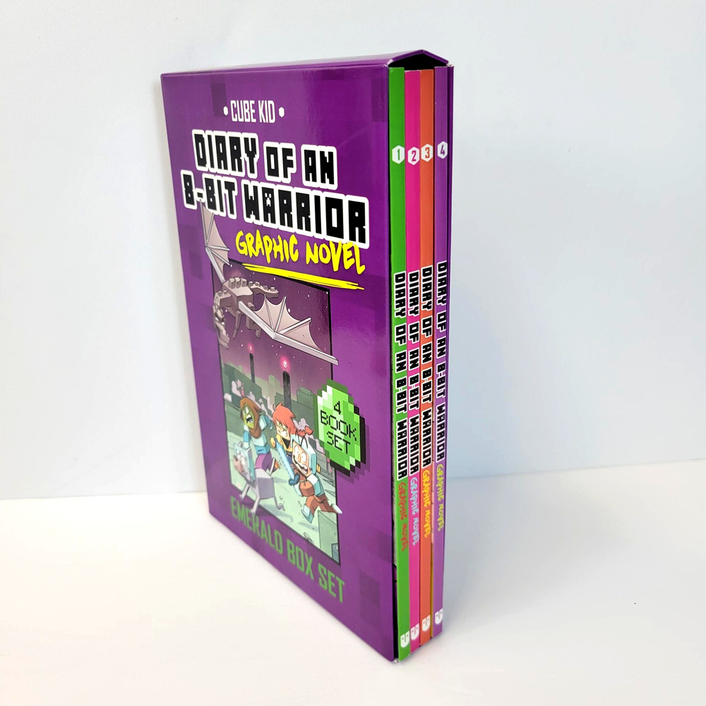 Diary Of An 8-Bit Warrior Graphic Novel Emerald Box Set Cube Kid Purple PB Kids